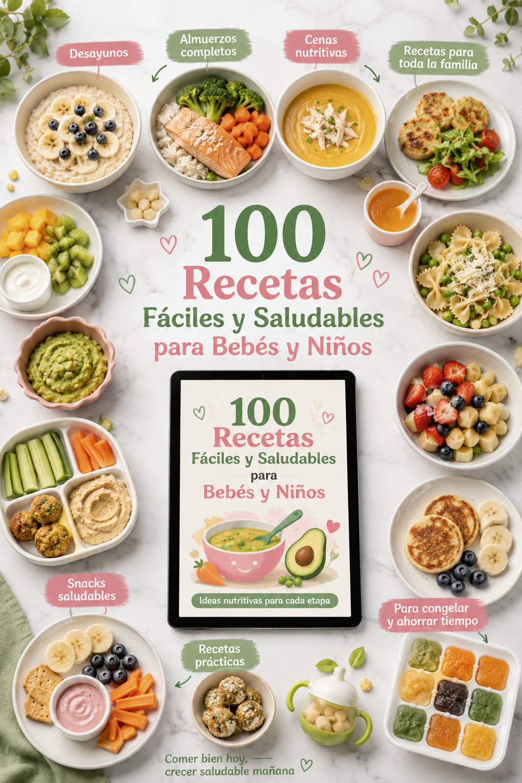 100 Recetas Fáciles y Saludables para Bebés y Niños